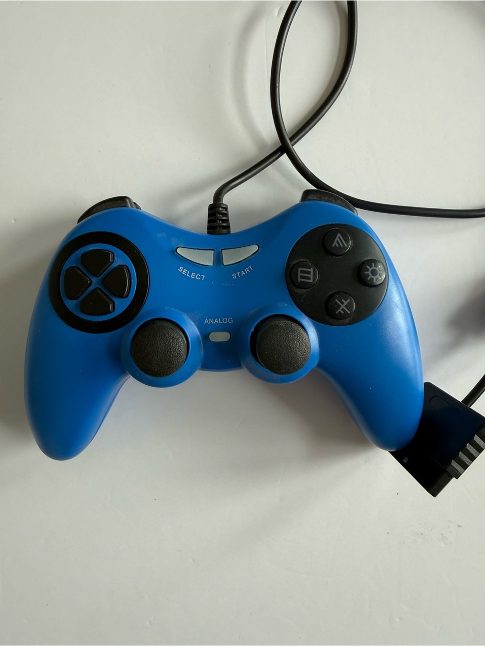 Blue Wired Game Controller PS2 Untested
